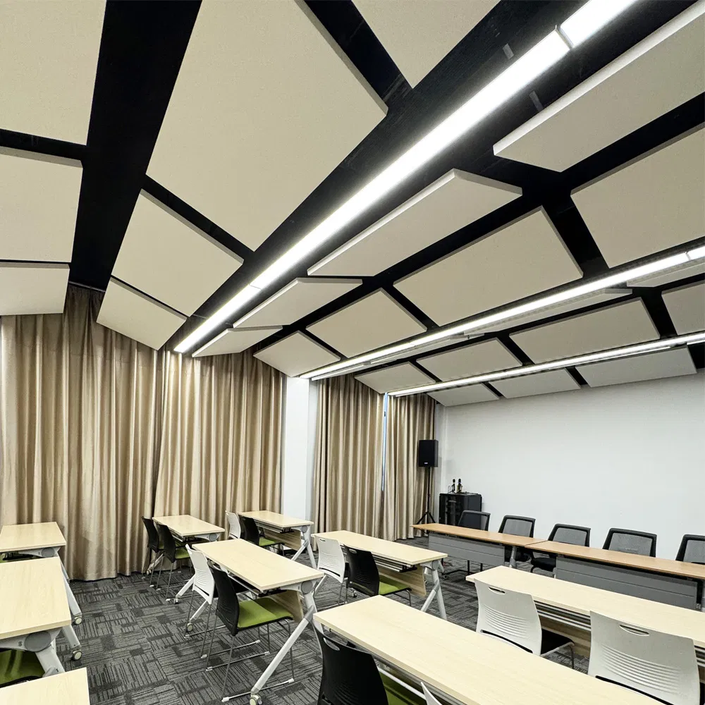 Customized Fiber Glass Acoustic Panel Wall Ceiling Sound Absorption Interior Decoration