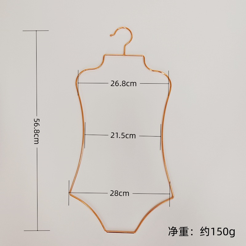 Beach Swimming Suits Hangers Metal Gold Display Flat Chest Swimsuit Trunks Hanger