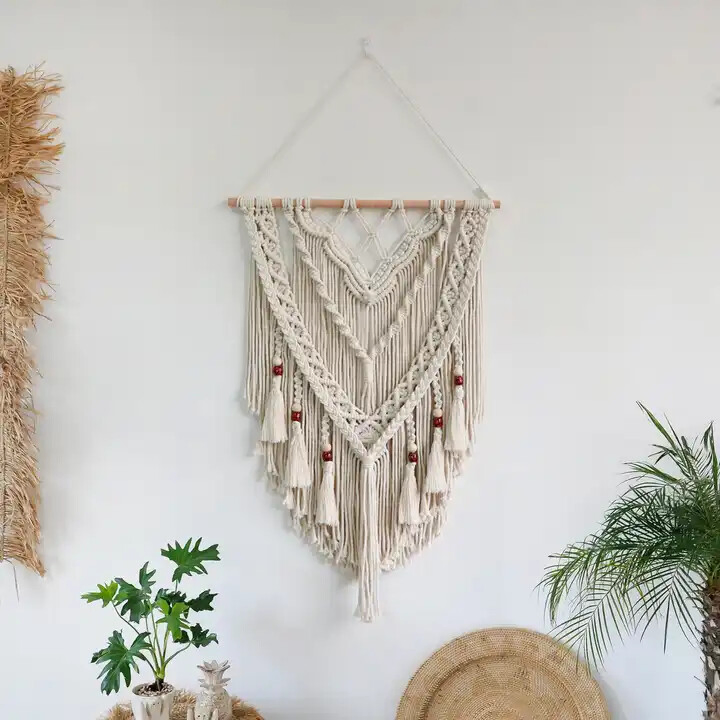 Wholesale Good Quality Custom Beauty Boho Home Decor Big Handmade Cotton Macrame Wall Hanging
