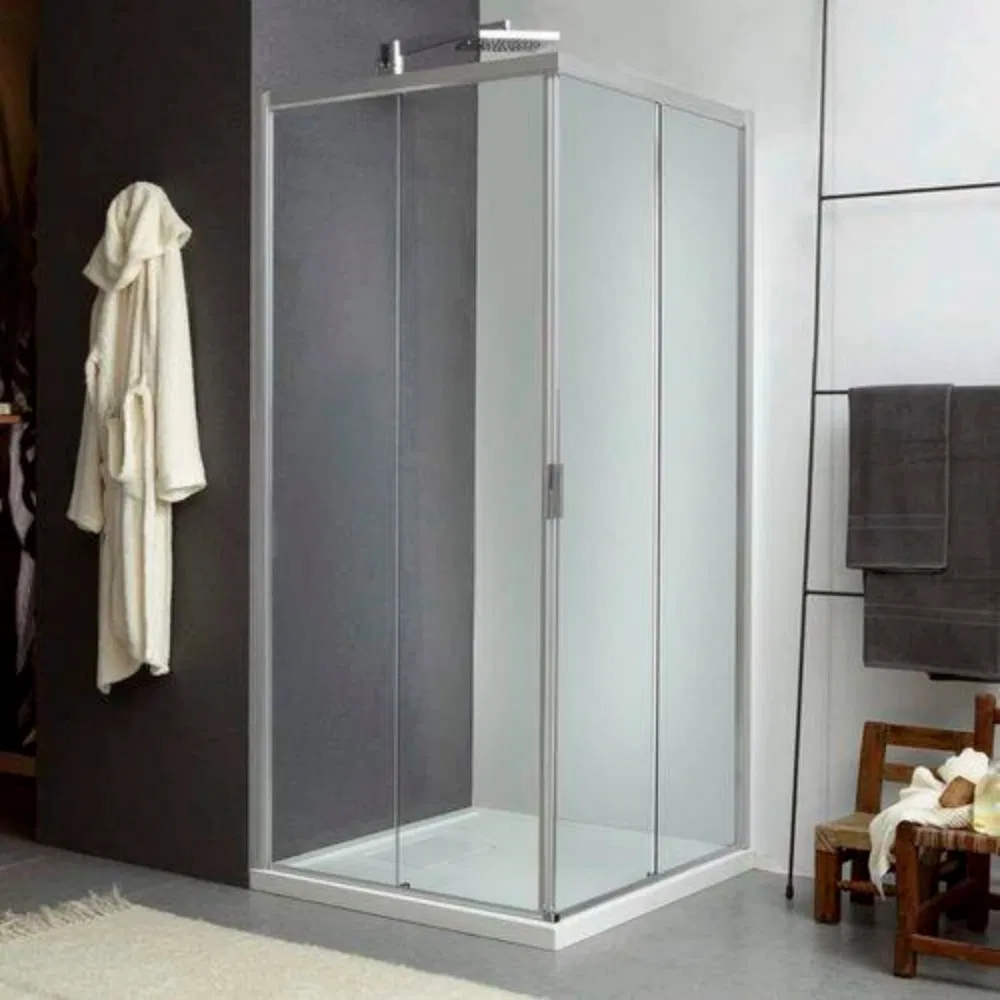 Hot Sale Prefab Bathroom Modern Tempered Glass Aluminium Frame Black Shower Enclosure