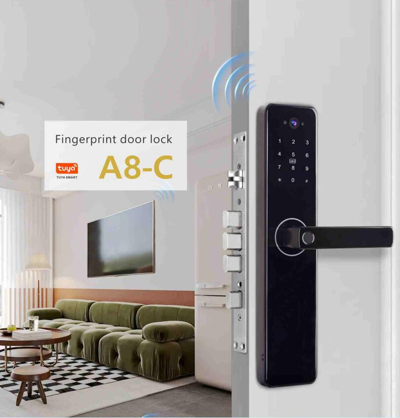 Family Use Face Fingerprint Code Card Open Smart Door Lock