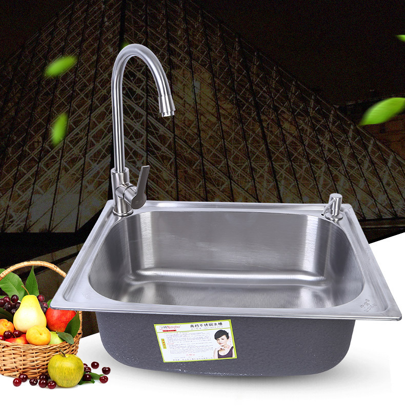 Compact 1 Bowl Kitchen Sink with Convenient Dish Drainer Rack