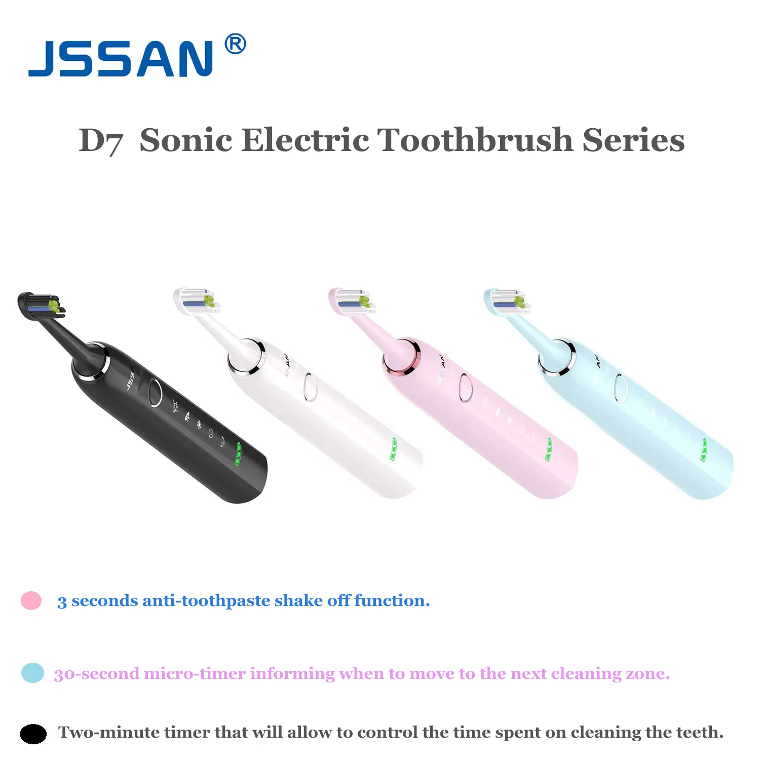 Wireless Charging, Sound Wave Type Electric Toothbrush with Ce/FDA/Rosh Certification
