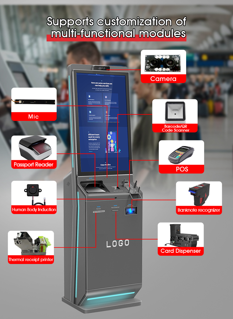 15+Manufacturer OEM/ODM 21.5inch Cash Self Service Kiosk Cash Dispenser Kiosk