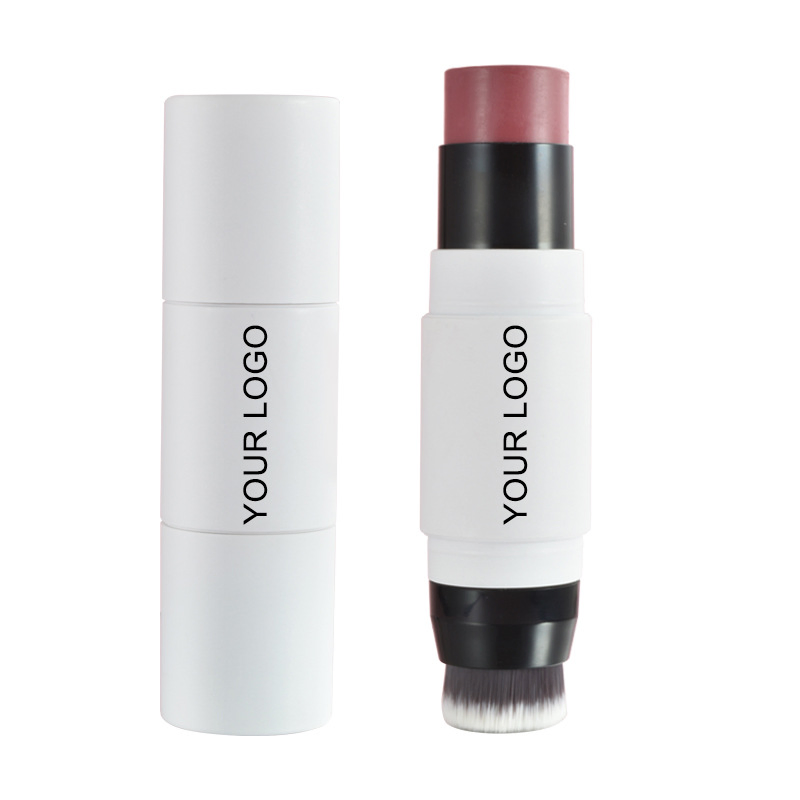 Makeup High Pigment Vegan Blusher Stick with Brush Waterproof Blush Stick