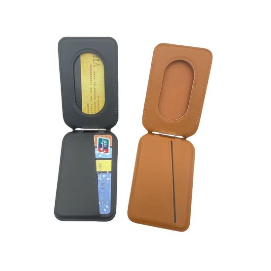 Original Logo Leather Card Holder Magnetic Phone Wallet Case