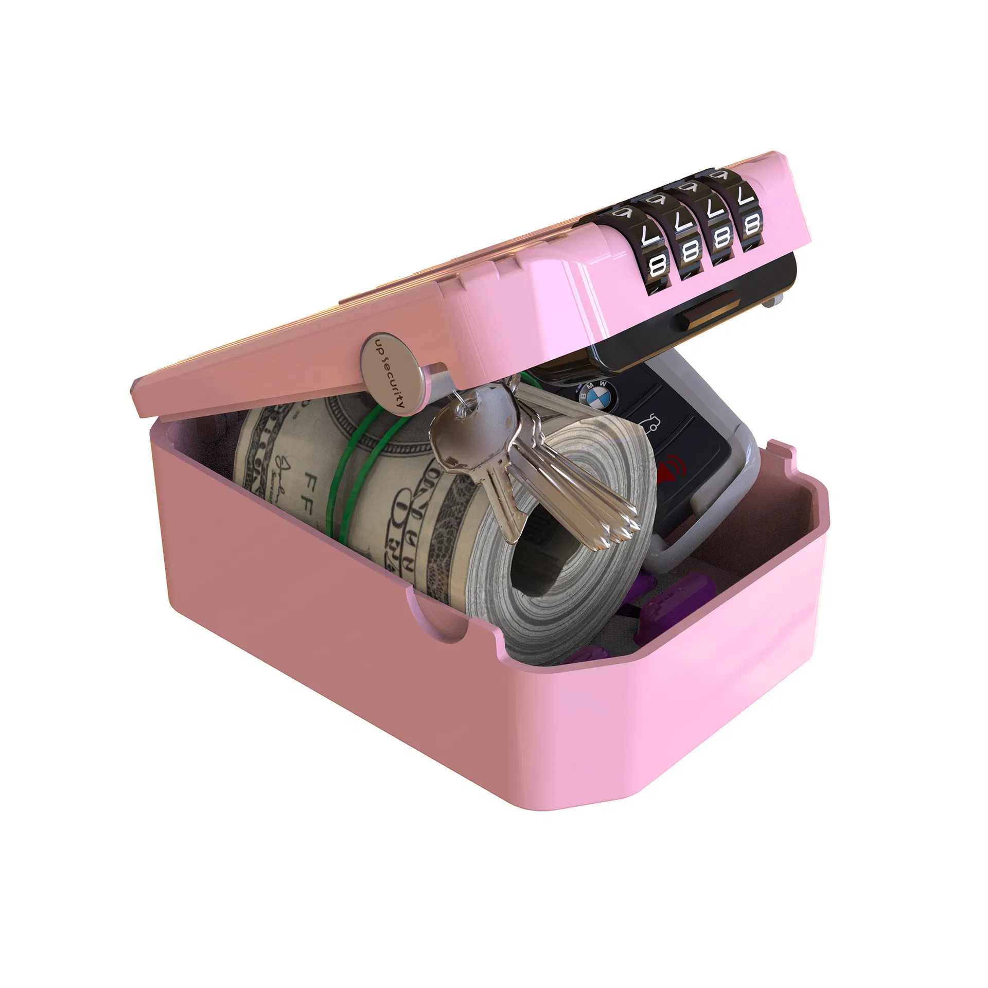 Home Office Small Desk Code Number 4 Digit Plastic Key Mini Safe Box with Combination