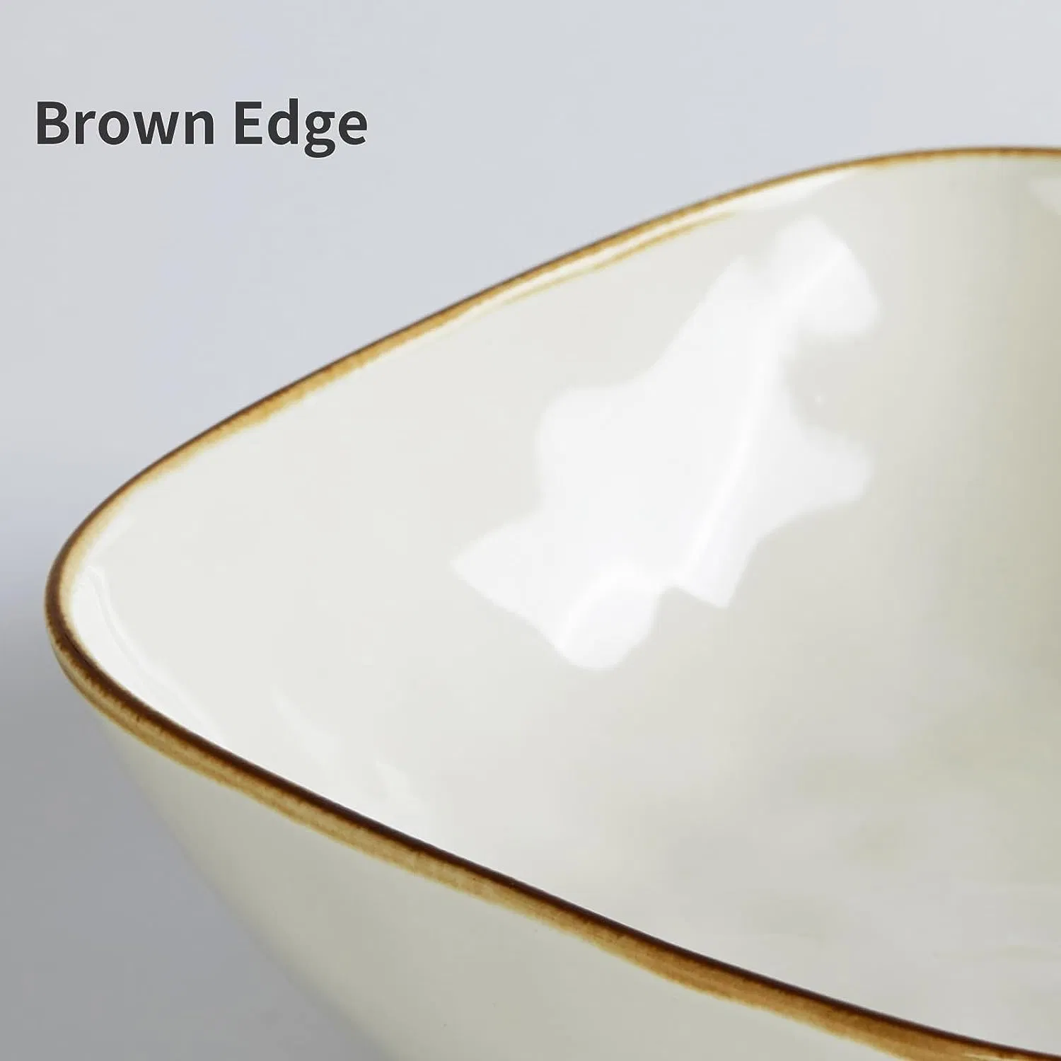 Large Square Ceramic Pasta Serving Bowl Dinner Bowls for Dinner Kitchen