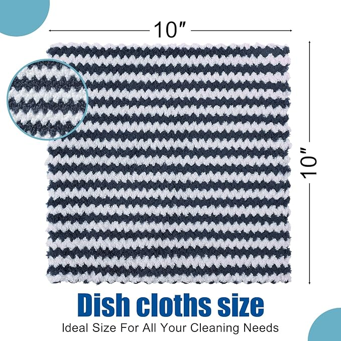 Kitchen Dish Cloth Ultra Soft and Absorbent Towel Reusable Fast Drying