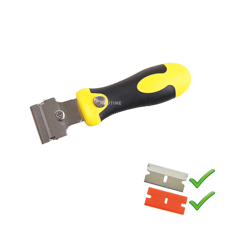 Cleaning Scraper Plastic Razor Scraper with Metal Blades and Double-Edged Plastic Blades