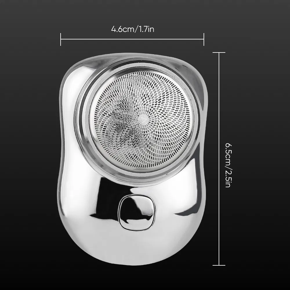 Compact Rechargeable Electric Shaver for Men - Portable and Professional