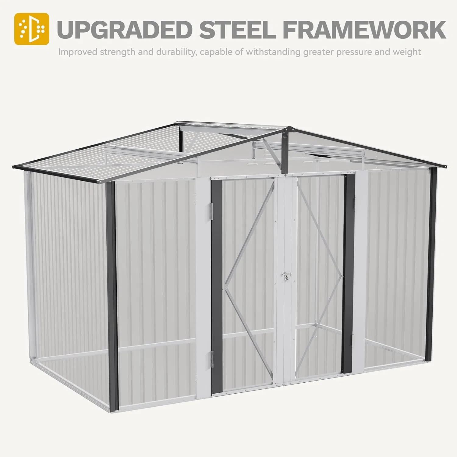 9X6 FT Outdoor Storage Shed with Ventilation Windows