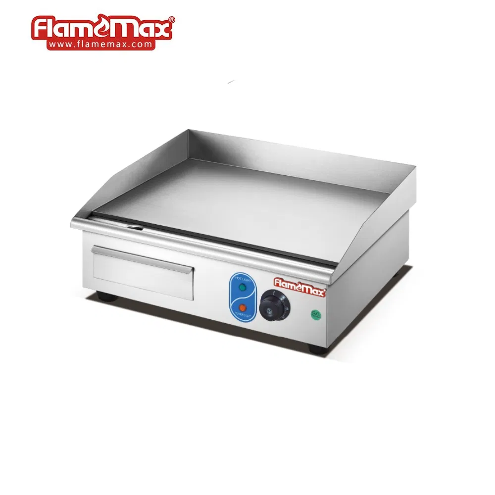 Commercial Stainless Steel Counter Top Flat Electric Grill Griddle Non-Stick Teppanyaki Cooking Equipment