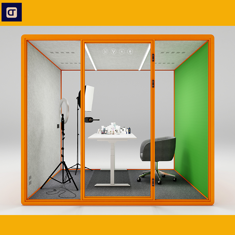 Flexspace Movable Wheels Phone Booth Soundproof Office Pod