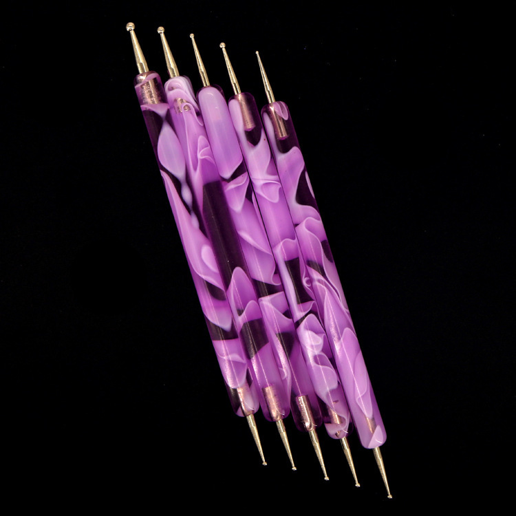 Two Ways Nail Art Dotting Pen Acrylic Handle Nail Dotting Tool