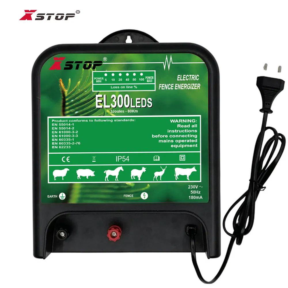 Portable DC Power Energizer Electric Fence Controller