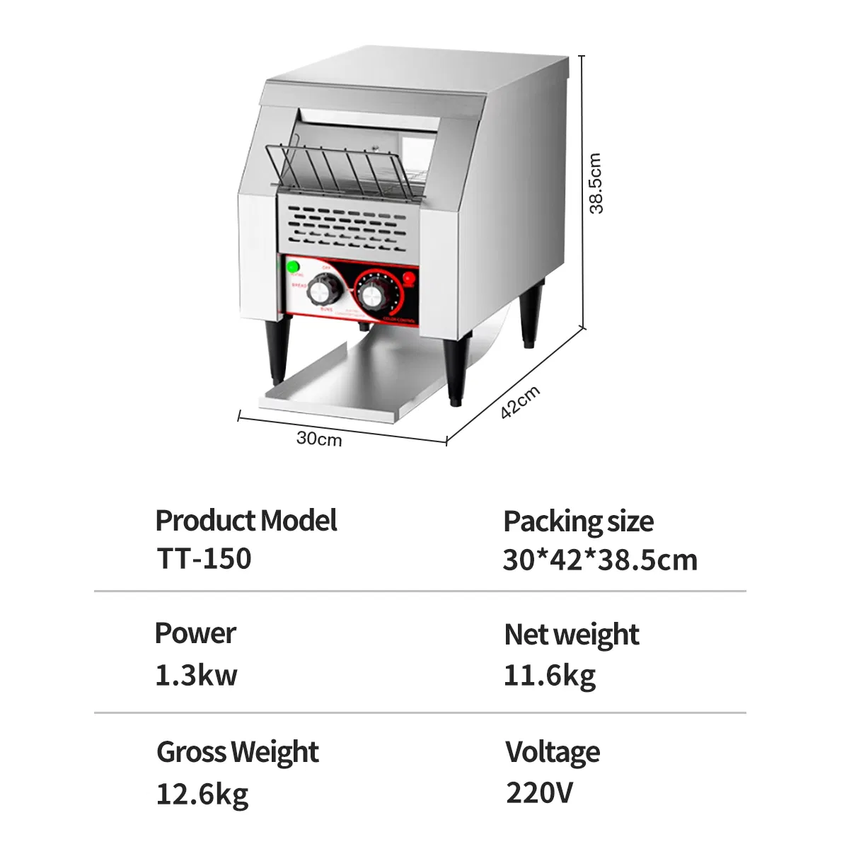 Commercial Electric Vertical Conveyor Toaster