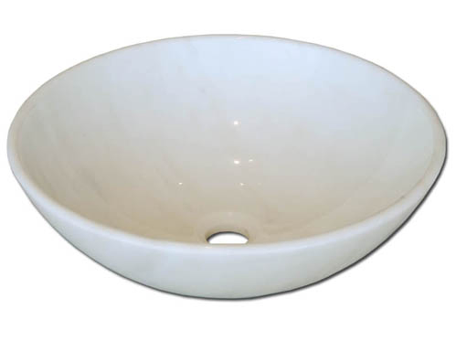 New Italian Bathroom Marble Stone White Above Counter Sink Kitchen Basin