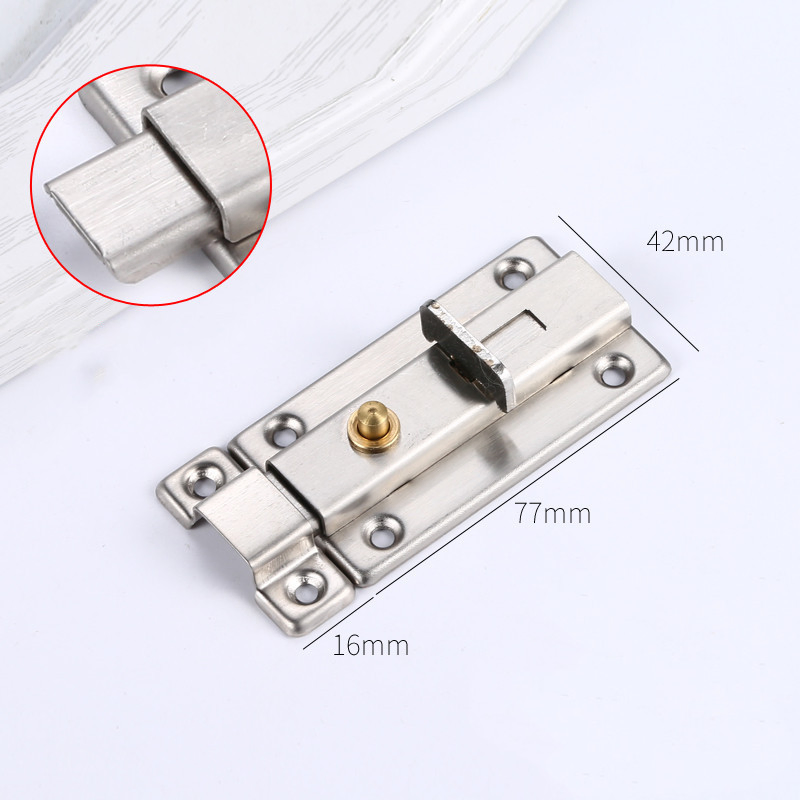 Window Accessories Automatic Spring Latch Manual Stainless Steel Anti-Theft Door Lock Bolt