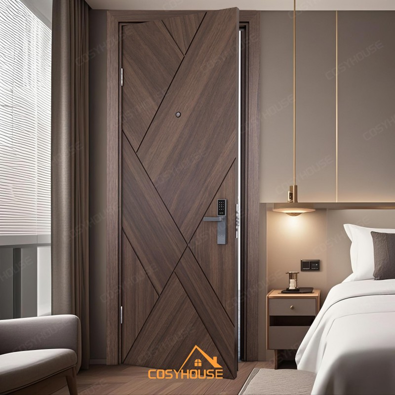 UL Certified 60-Min Fire-Rated Interior Wooden Fire Door for Residential and Commercial Use