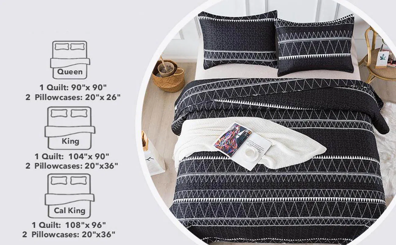 Luxury Custom Printed Cotton Quilt Bed Spread All-Season 3PCS Best Selling