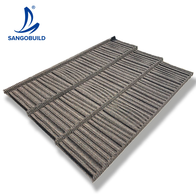China Roofing Sheet Galvanlume Stone Color Coated Metal Roof Tiles Factory Price