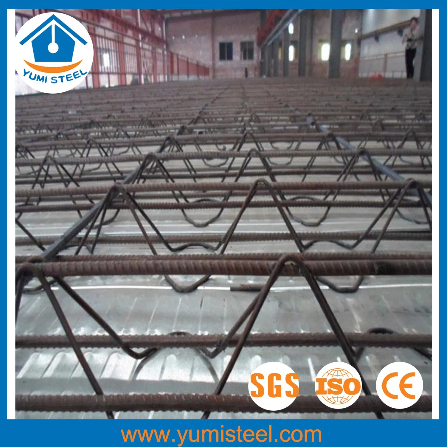 Fireproof Galvanized Composite Steel Truss Floor Decking Sheet