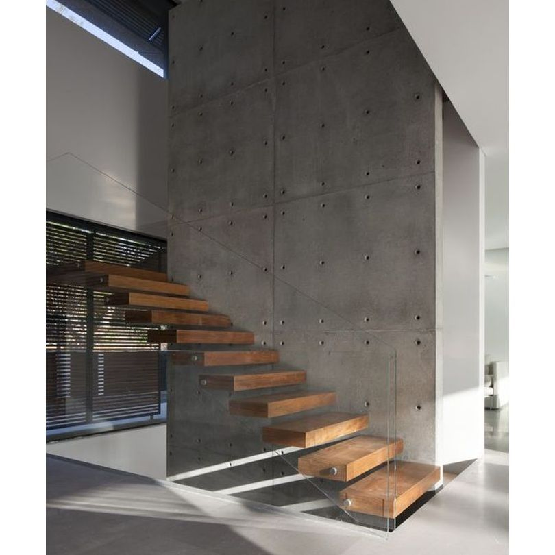 Top-Quality Interior Wooden Tread Modern Floating Staircase