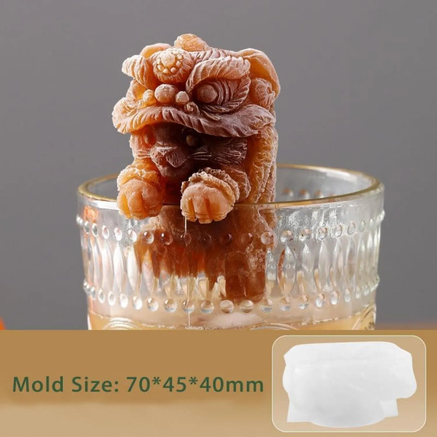 Panda Cat Ice Mold BPA-Free Silicone Ice Cube Mold for Whiskey