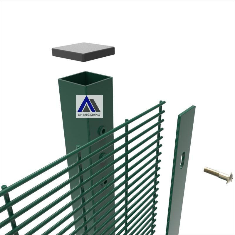Hot Dipped Galvanized/Powder Coated Welded Wire Mesh Fence Panels Steel Mesh Fence Panels 358 Anti-Climb Fence for Prison/Airport/High Security Fencing