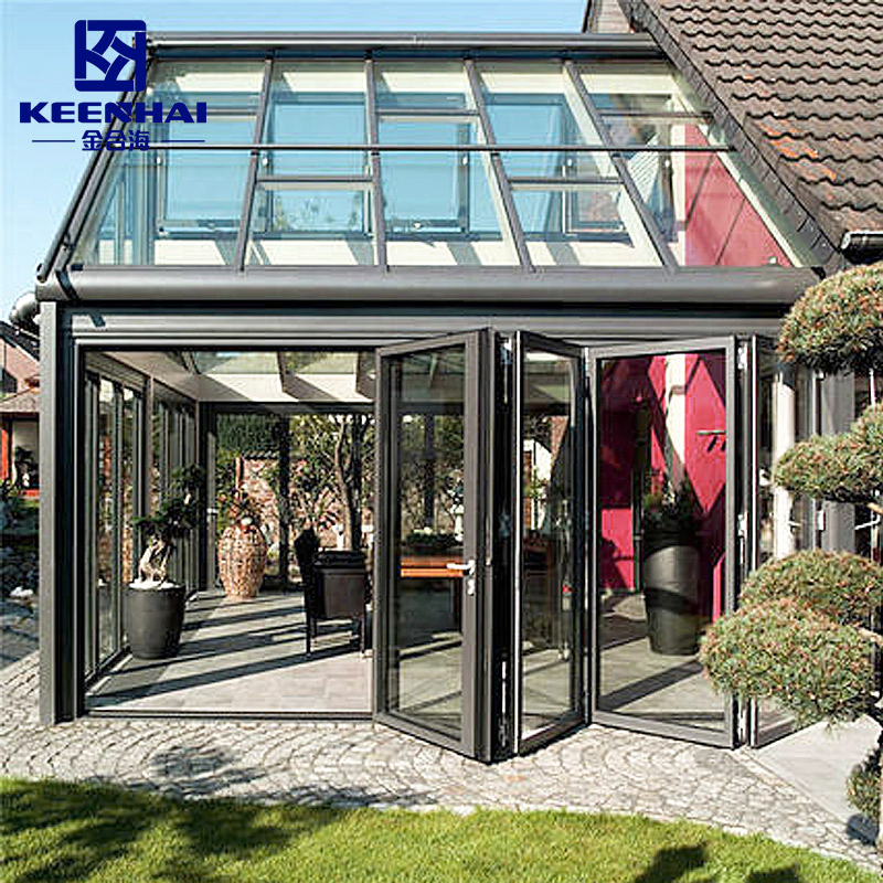 Aluminum Frame Sunroom for Swimming Pool Houses Green Tempered Glass Aluminium Profile Sun House