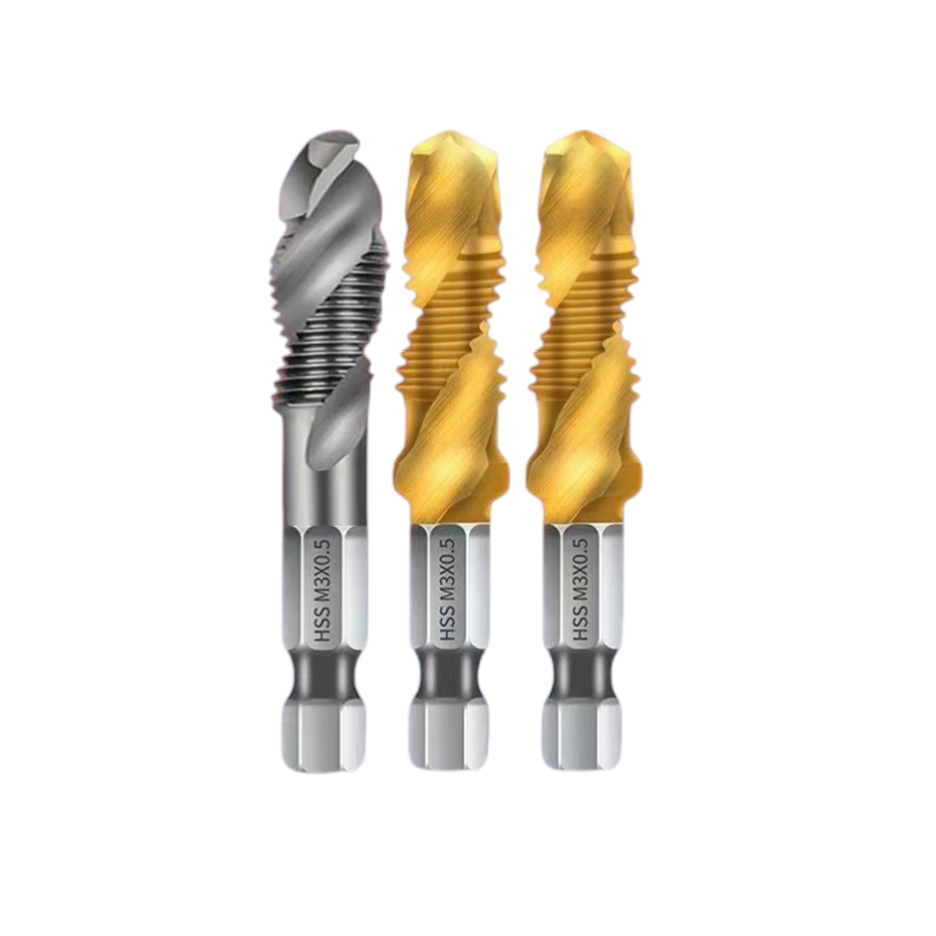High-Speed Steel Spiral Flute Drill Tap Bit Set M5