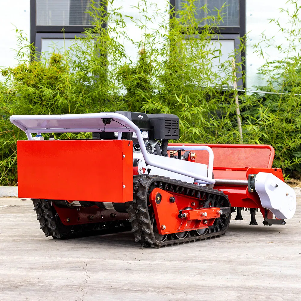 Remote Agricultural Control Lawn Mower Ht80s with Rubber Tracks Remote Control Lawn Mower