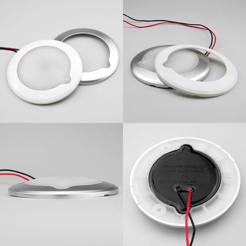 Светодиодный плафон для авто, 12/24В, сенсорный