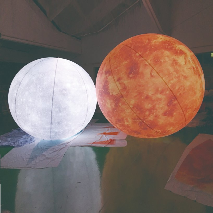 Inflatable PVC/Oxford Nine Planet Balloon with LED Inside for Event Decoration