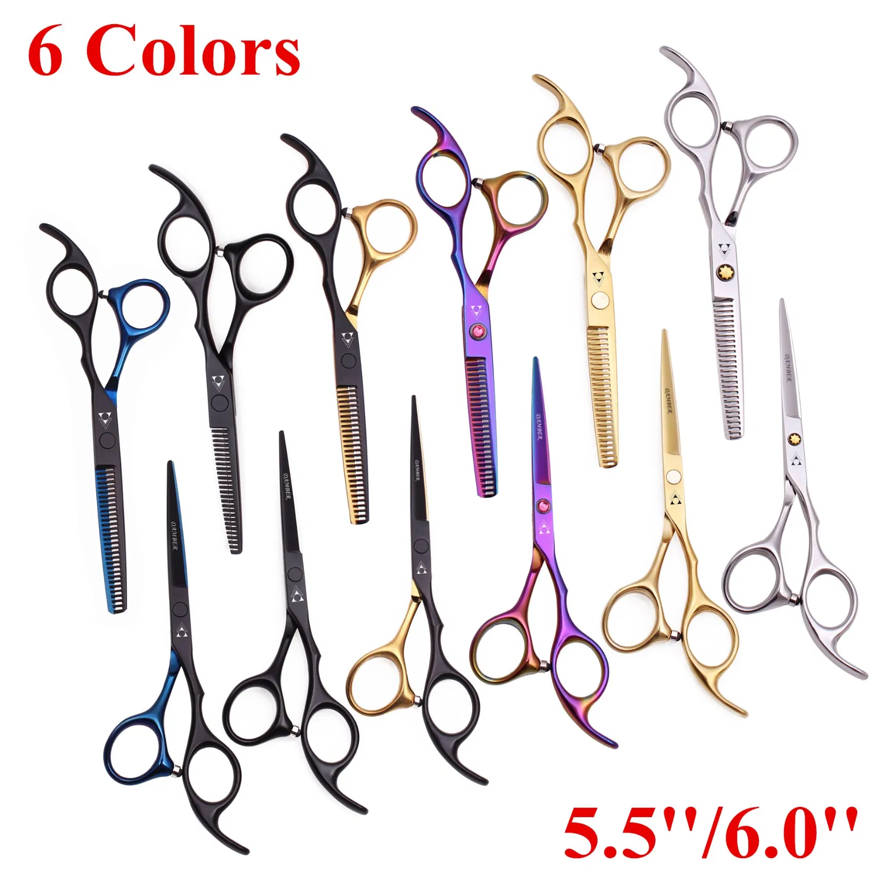 Hair Scissors 5.5 6.0 Professional Hairdressing Scissors Barber Scissor Set
