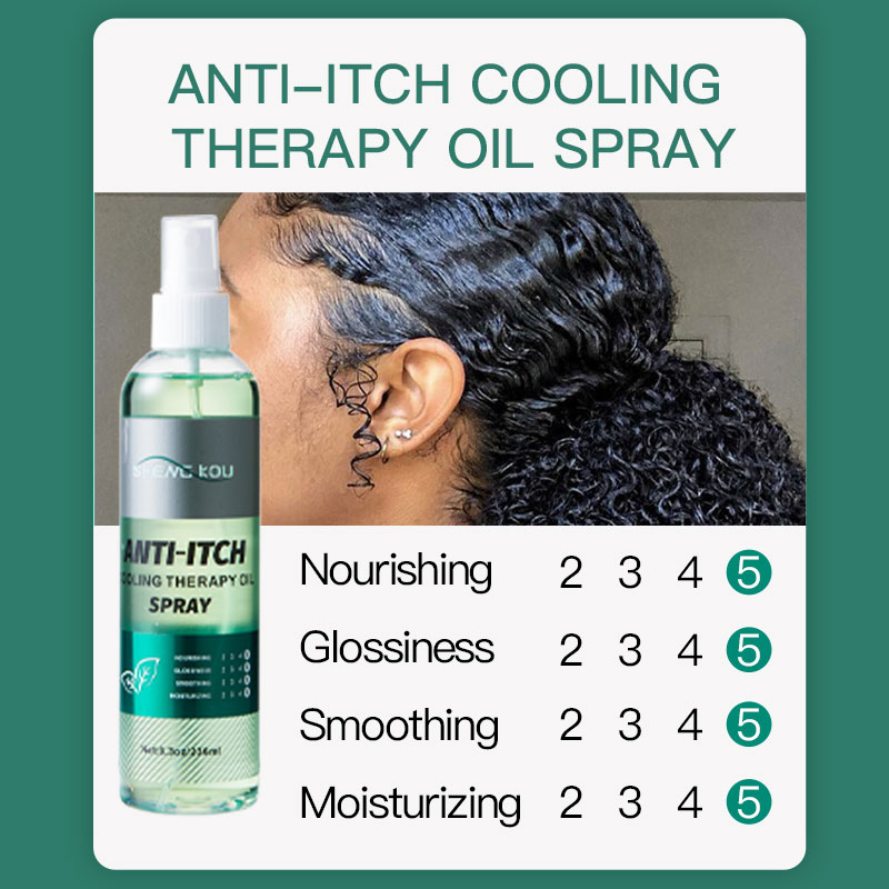 OEM\ODM Organic Scalp Cooling Product Peppermint Oil Menthol Shining Luster Hair Care Anti Itch Hair Mist Spray