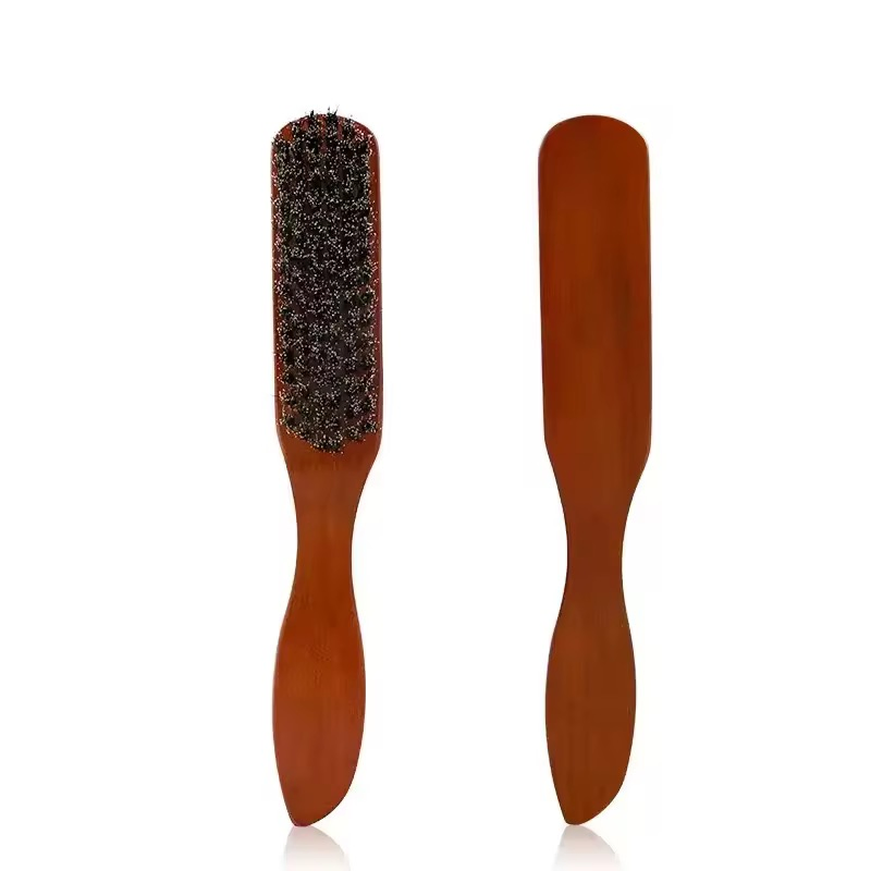 100% Natural Medium-Soft Wild Boar Bristle Custom Logo Beard Brush