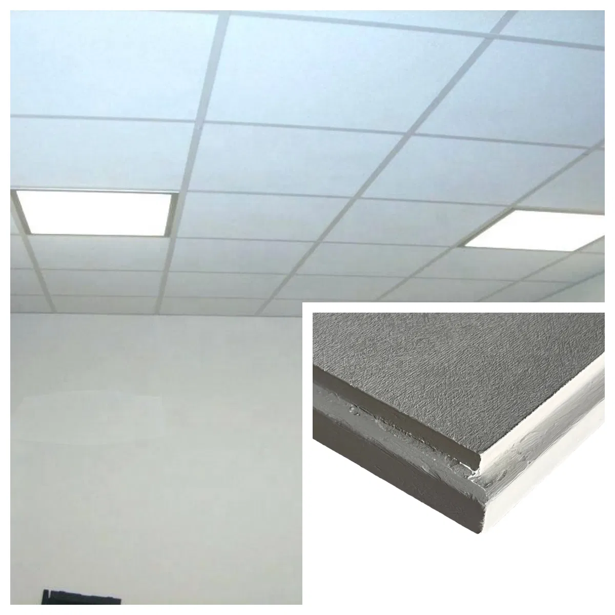Modern Design Fiberglass Acoustic Ceiling Fireproof Panel
