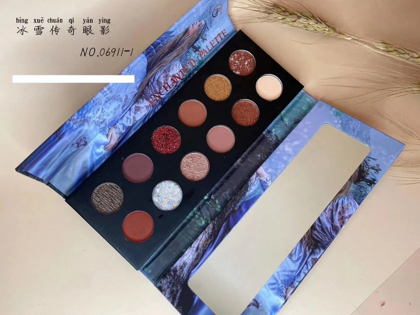 Kj301 Private Label 12colors Matte Eye Shadow Palette Make up Glitter Highlight Shimmer Long Lasting Blush Makeup Pigment Eye Shadow Have Stock