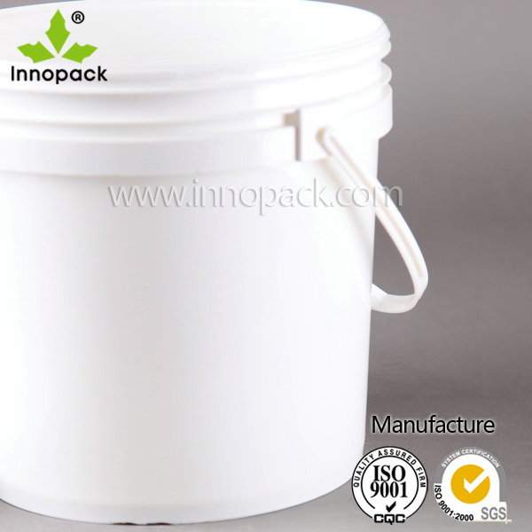 White Round Injection Moulding 2.5L Plastic Pail for Milk