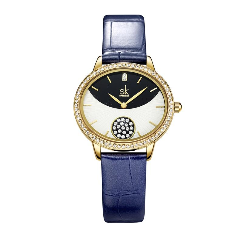 Luxury Diamond Watches for Stylish Women Waterproof Quartz Watches Leather Watch Strap