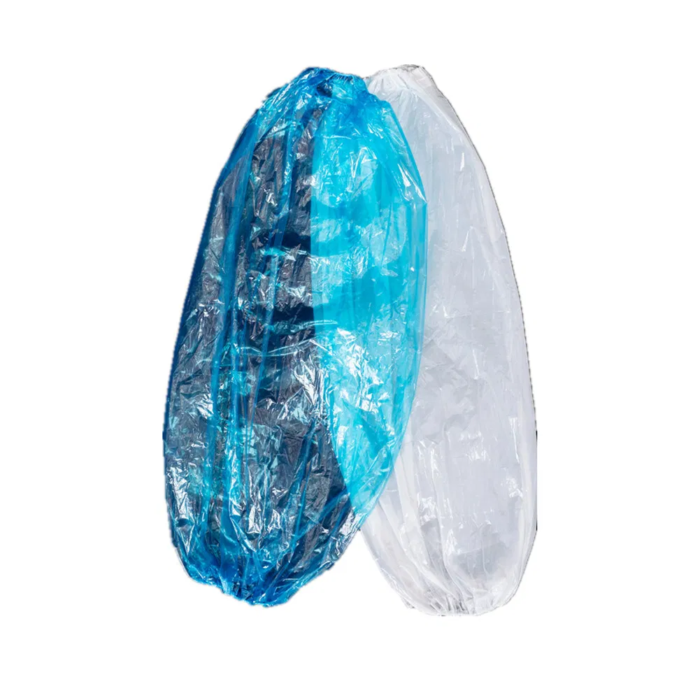 Disposable Use Adult Plastic Oversleeves with Double Elastic Colorful Free Size PE Armsleeves for Kitchen/Food Industry