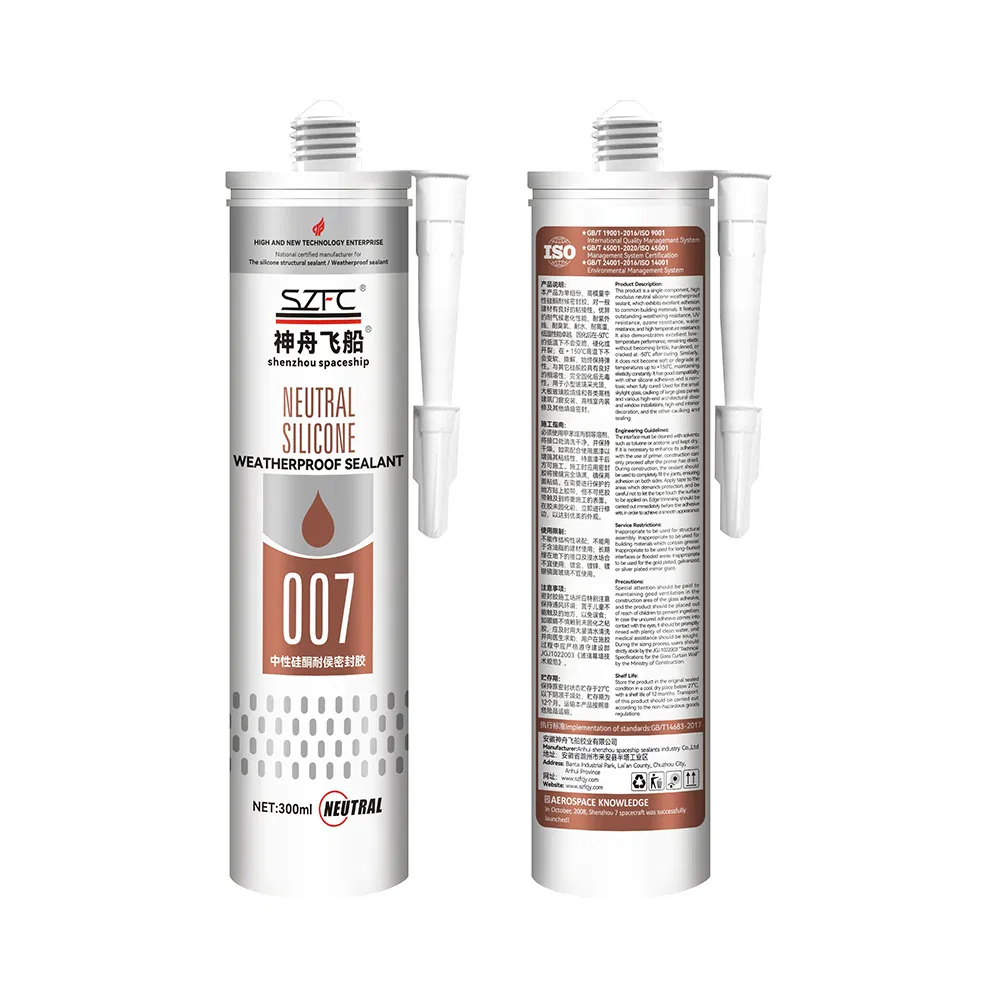 Construction Water Proof RTV Silicone Adhesive Chemical Resistance Glazing Sealant Silicone Sealant