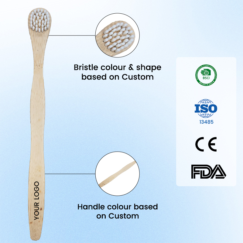 Professional Adult Bamboo Toothbrush Biodegradable Eco Friendly Soft Bristle Hotel Travel Use