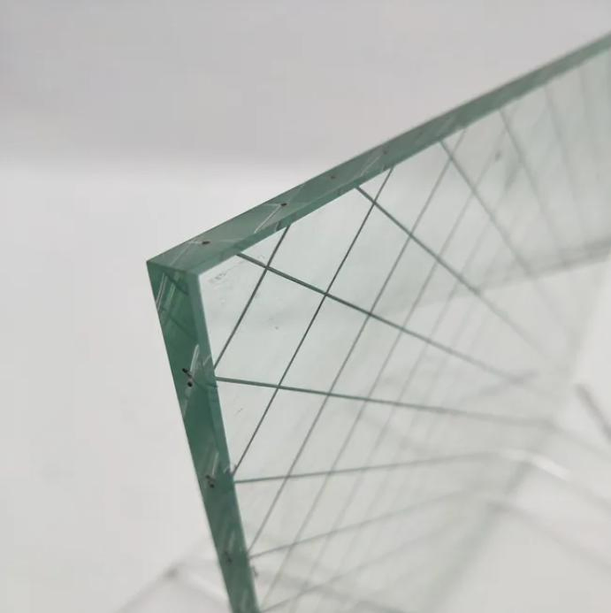 Customized Size 5mm 6mm Figure Glass Pattern Glass Clear Wire Mesh Glass