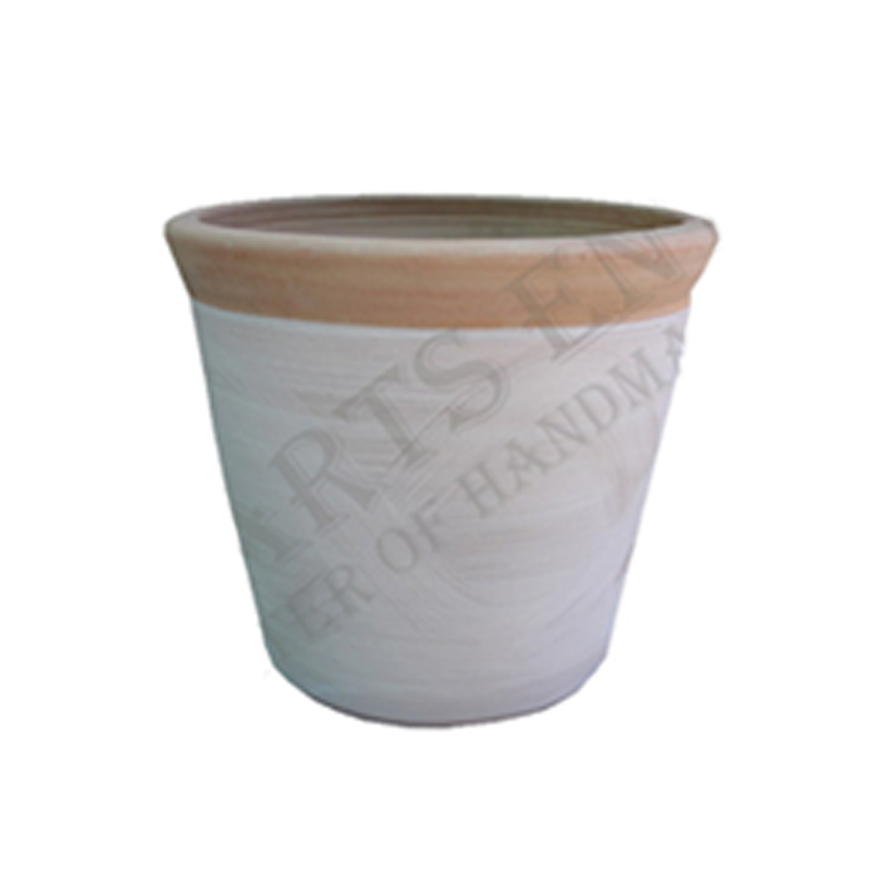 Набор горшков садовых ручной работы 38 см 4 штуки цветные