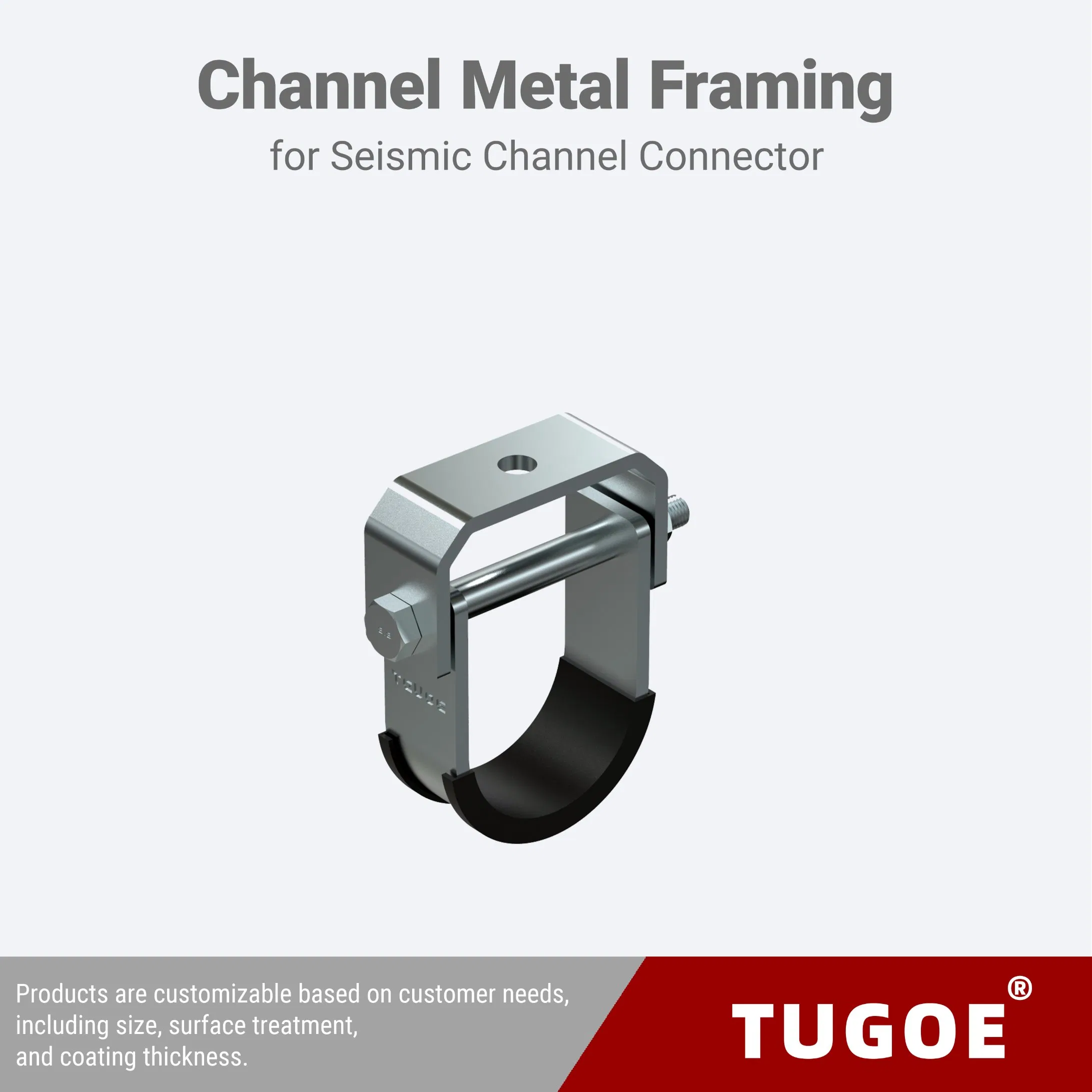 Adjustable Horseshoe Shape 2-1/2" Pipe Clamp Hanger for Gas and Water