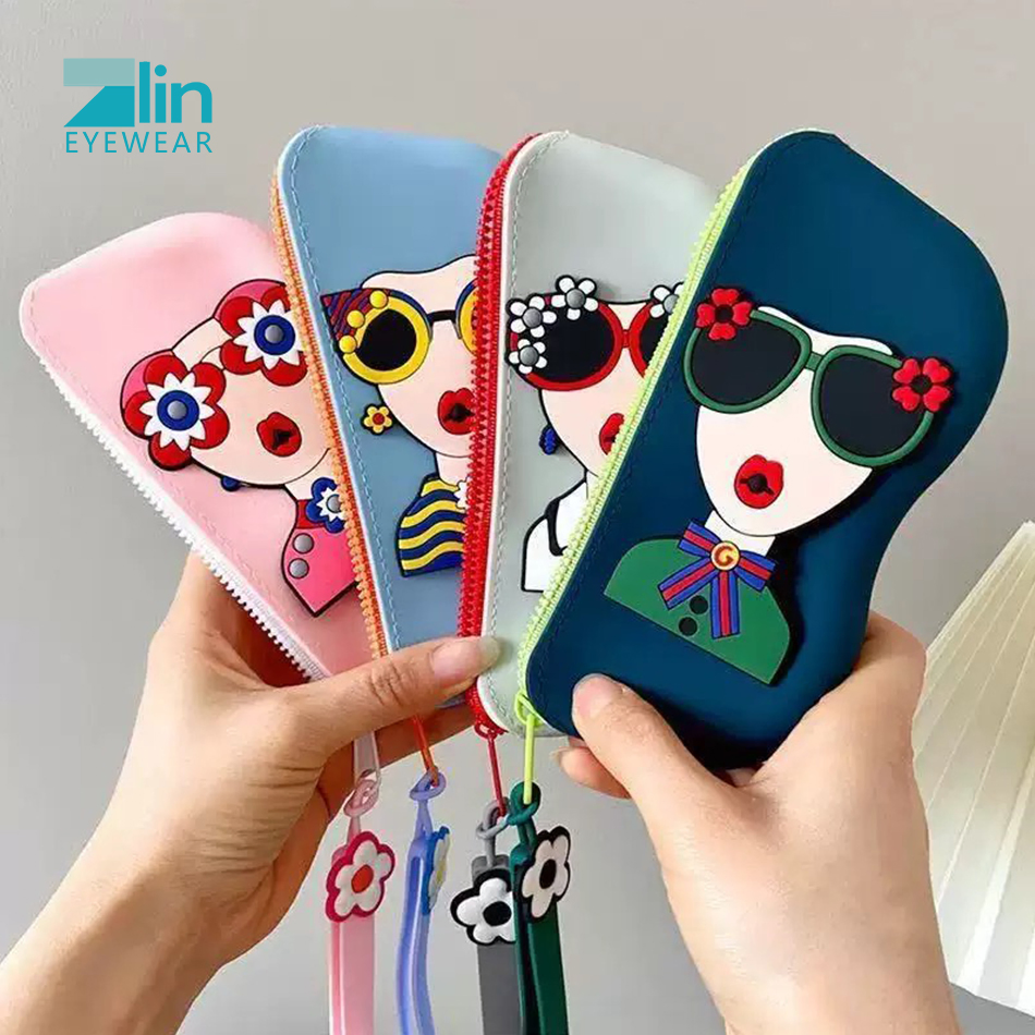 Custom Logo Eyeglasses Sunglasses Storage Bag Waterproof Case Fashion Silicone Sun Glasses Box