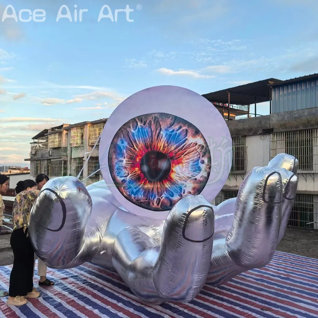 Halloween Stage Party Show Decoration Inflatable Hands with Holding Eye Ball Inflatable Fingers Model